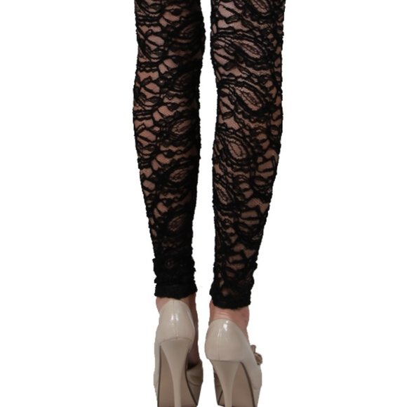 Black Sexy Stretchy Knit Leggings - Picture 5 of 6